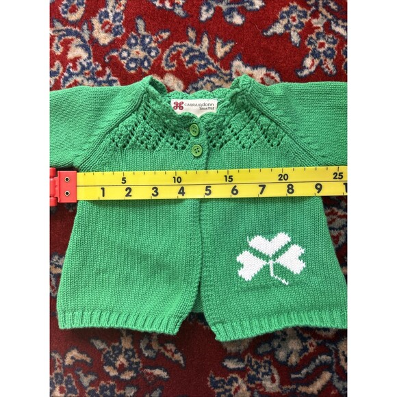 Vtg Carraig Donn Cotton Hand-Knit St. Patrick’s Day Shamrock 0-3 Months - Picture 4 of 5